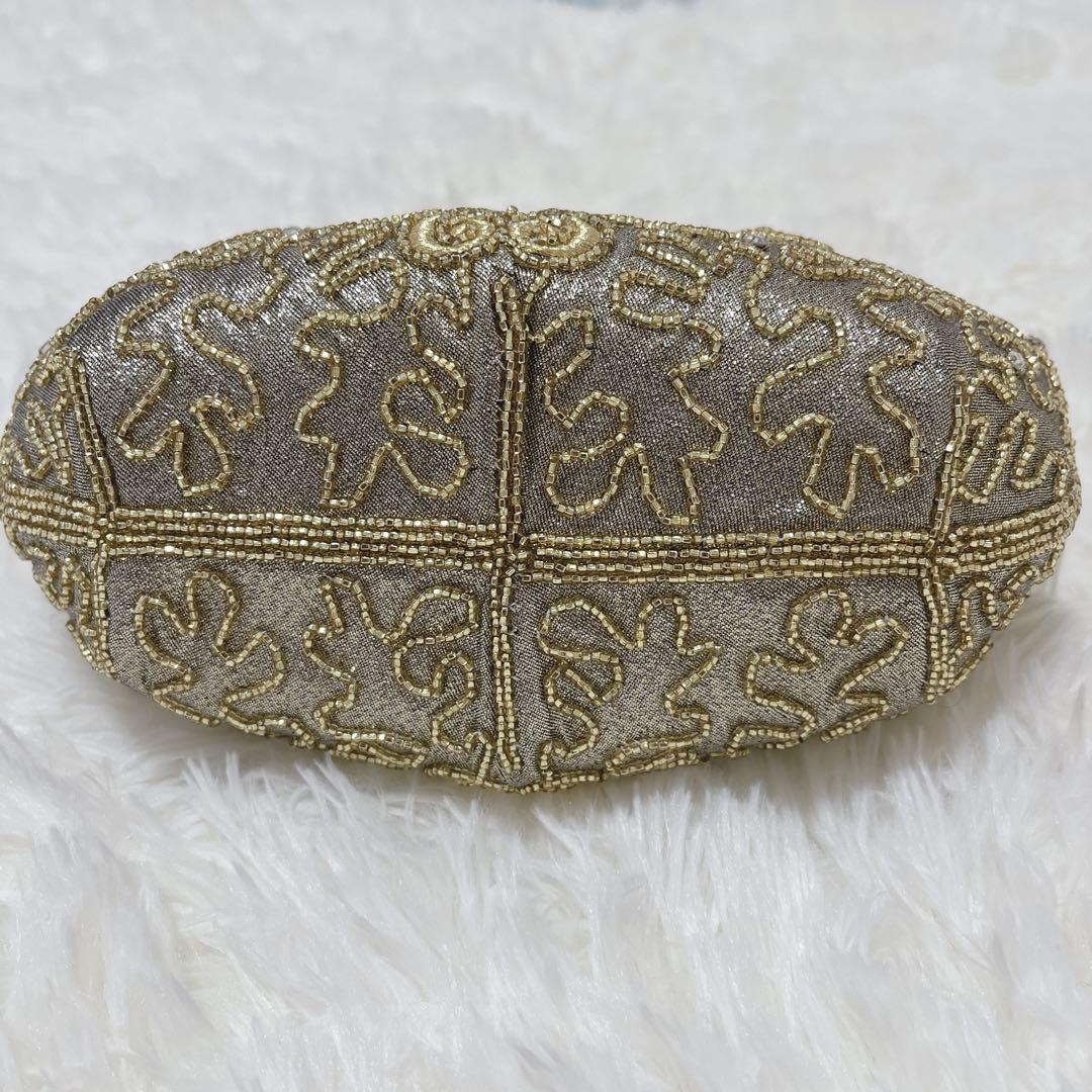 花井幸子　YUKIKO HANAI ビーズ刺繍 パーティーバッグ　美品