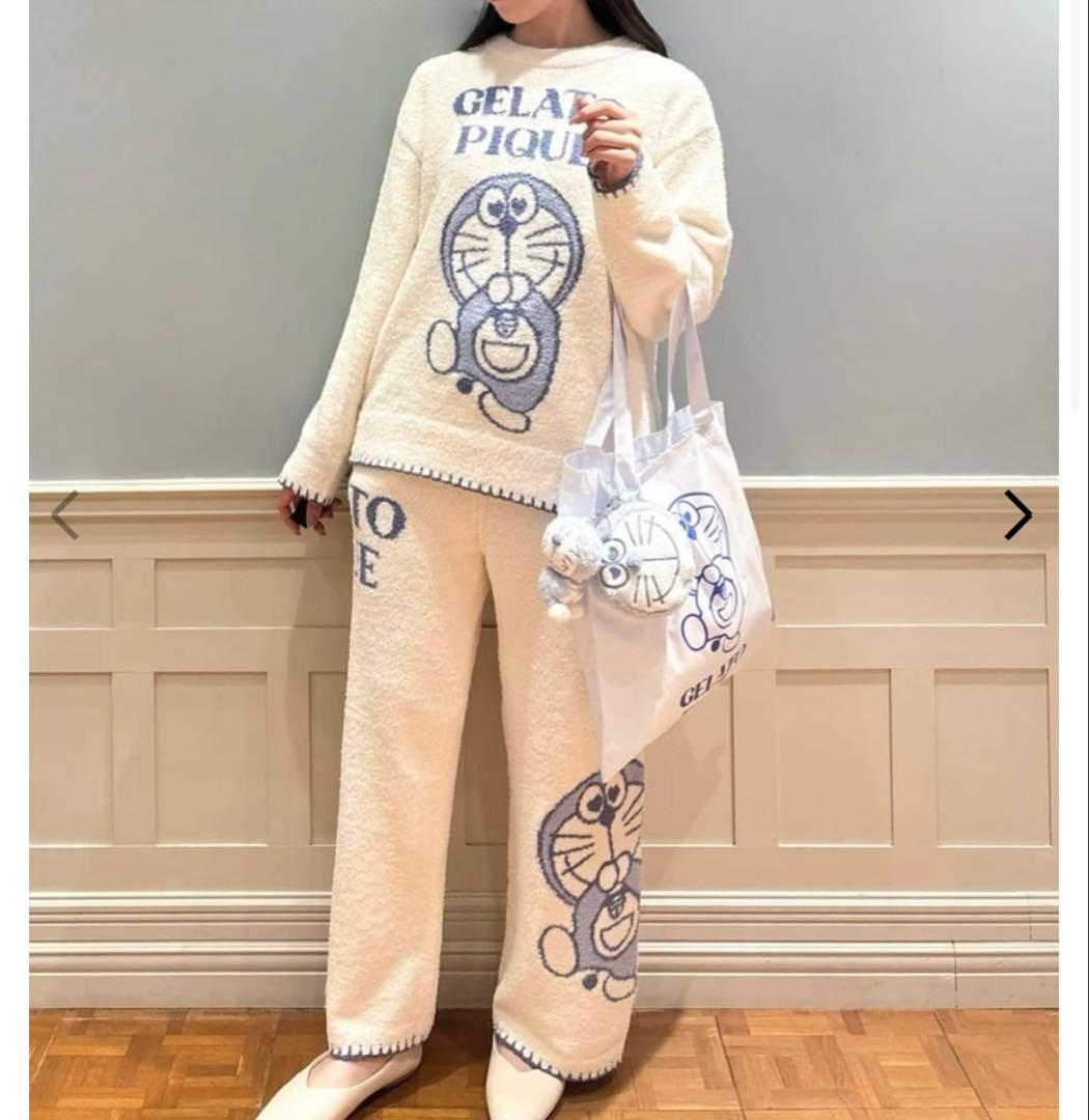 ジェラピケ　ドラえもん　ベビモコジャガードプルオーバー　パンツ2つ　計3点