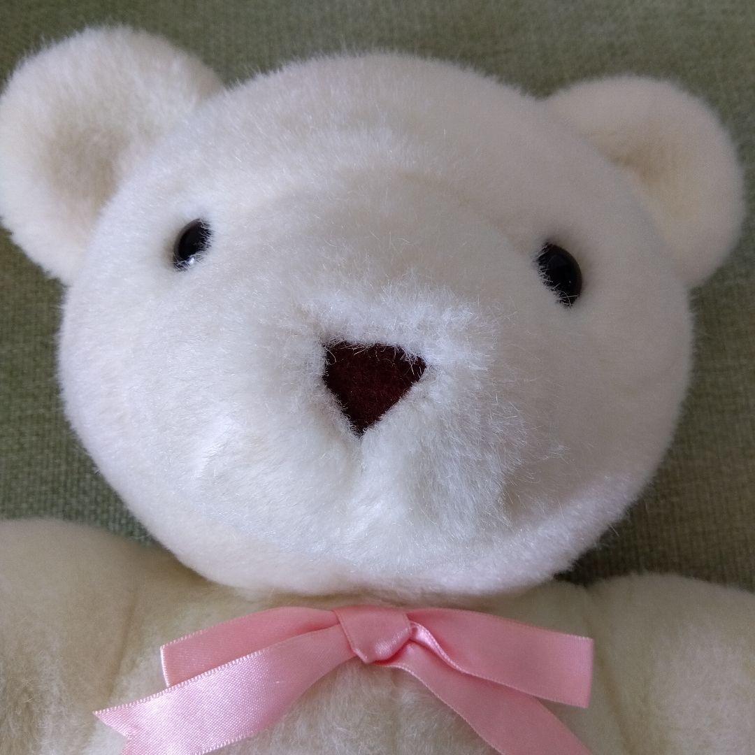 【訳あり】クマ　ぬいぐるみ　平成レトロ　白　ホールマーク　テディベア