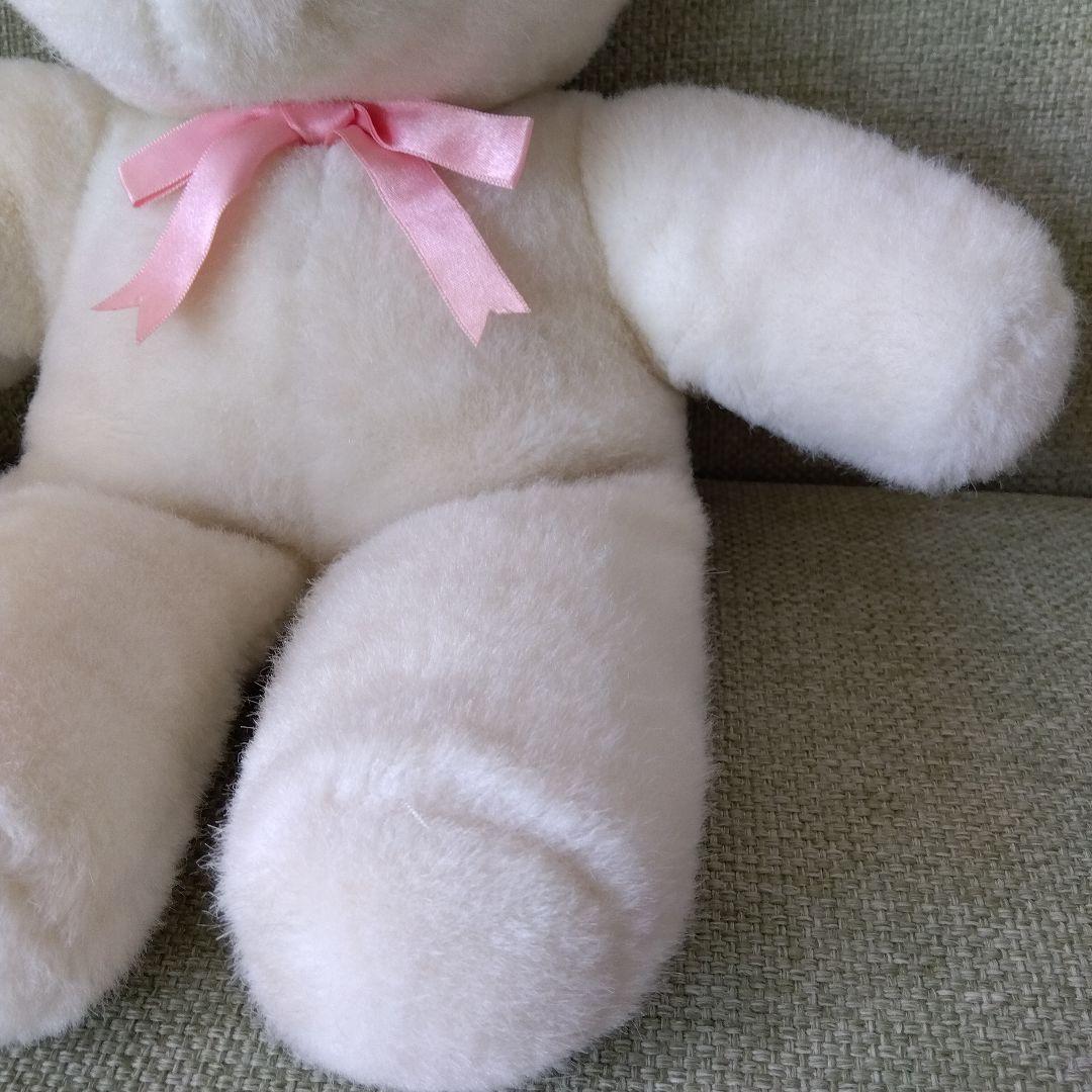 【訳あり】クマ　ぬいぐるみ　平成レトロ　白　ホールマーク　テディベア