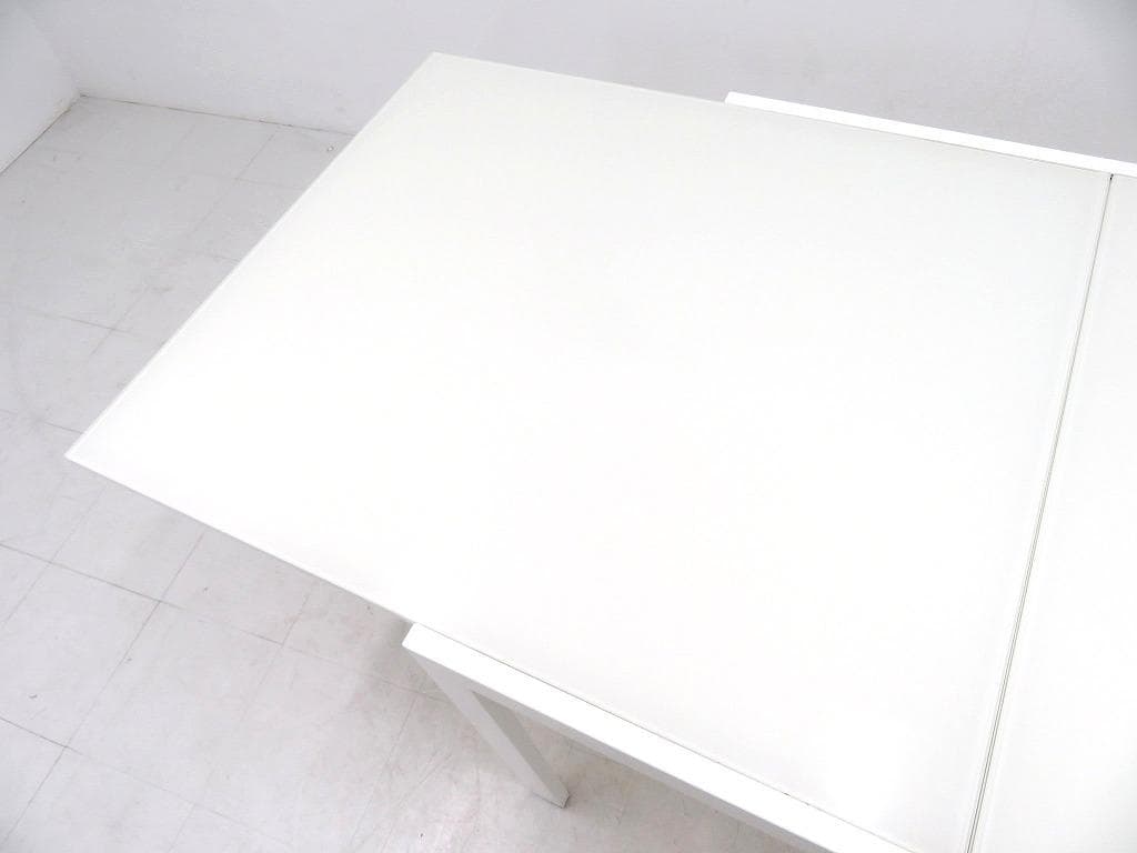 展示品　カリガリス　ガラス　伸長式　エクステンション　ダイニングテーブル