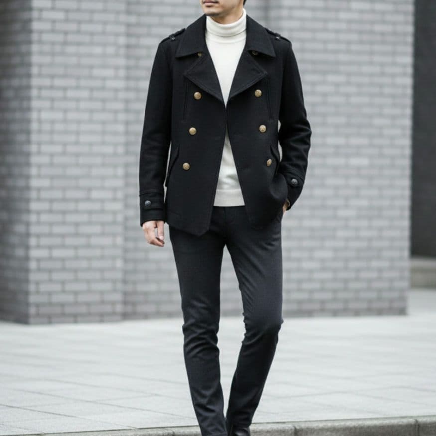 Y2K 00s PPFM ナポレオンジャケット 金ボタン ブラック 黒