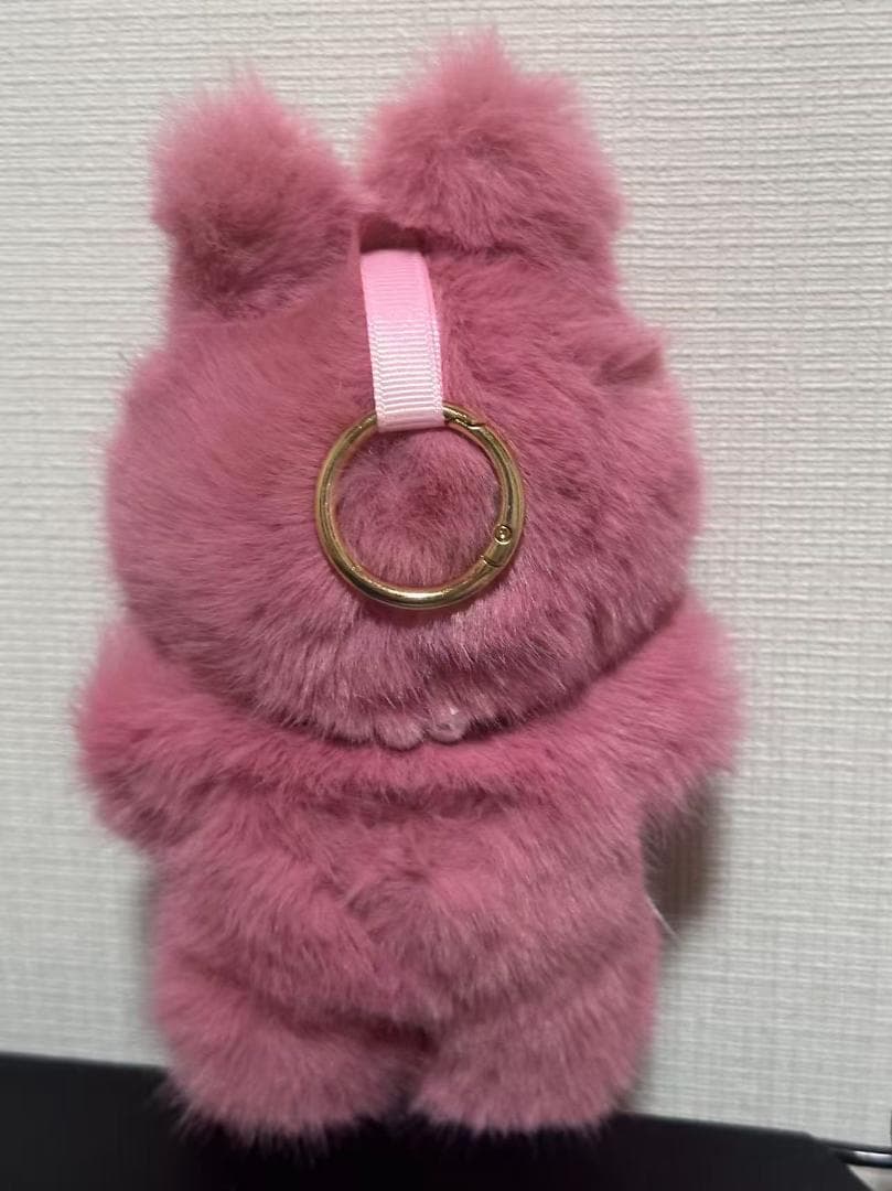 2点セットZIMOMO LABUBUぬいぐるみキーホルダー ピンク