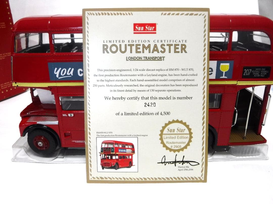 ロンドンバス 1/24 RM870 サンスター製＃2908・4500台限定品