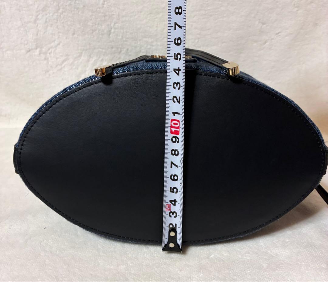 FURLA フルラ　ショルダーバッグ デニム インディゴブルー 巾着　保管袋付き