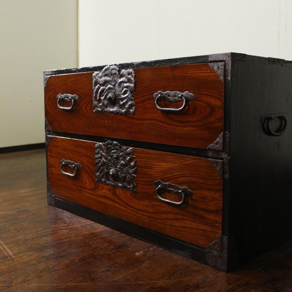 日本民芸 7段チェスト 小箪笥 古家具 和家具 小引き出し アンティーク