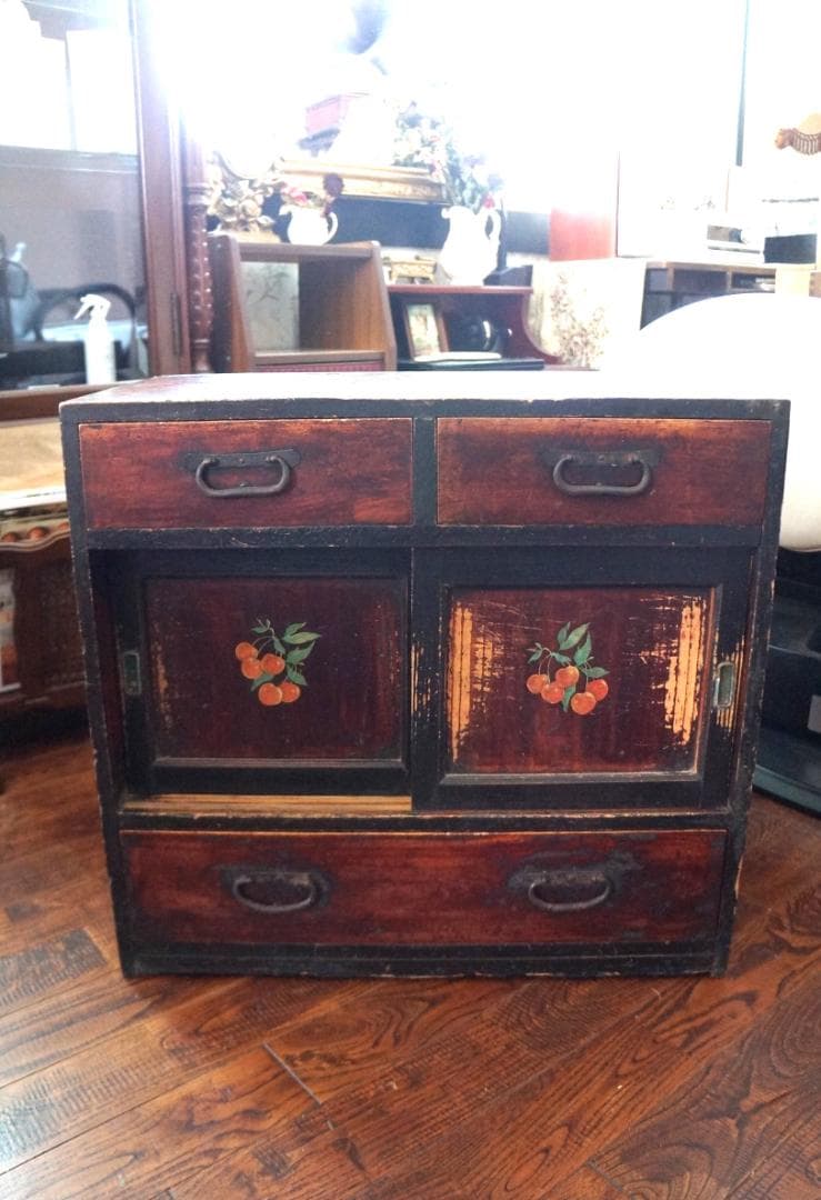 R様ご確認用画像・古箪笥・引き出し・時代物・骨董・小箪笥・古道具・和箪笥・古雑貨 棒箪笥 和骨董 引き出し箪笥 和箪笥 古家具 古民具 送料込みAntique