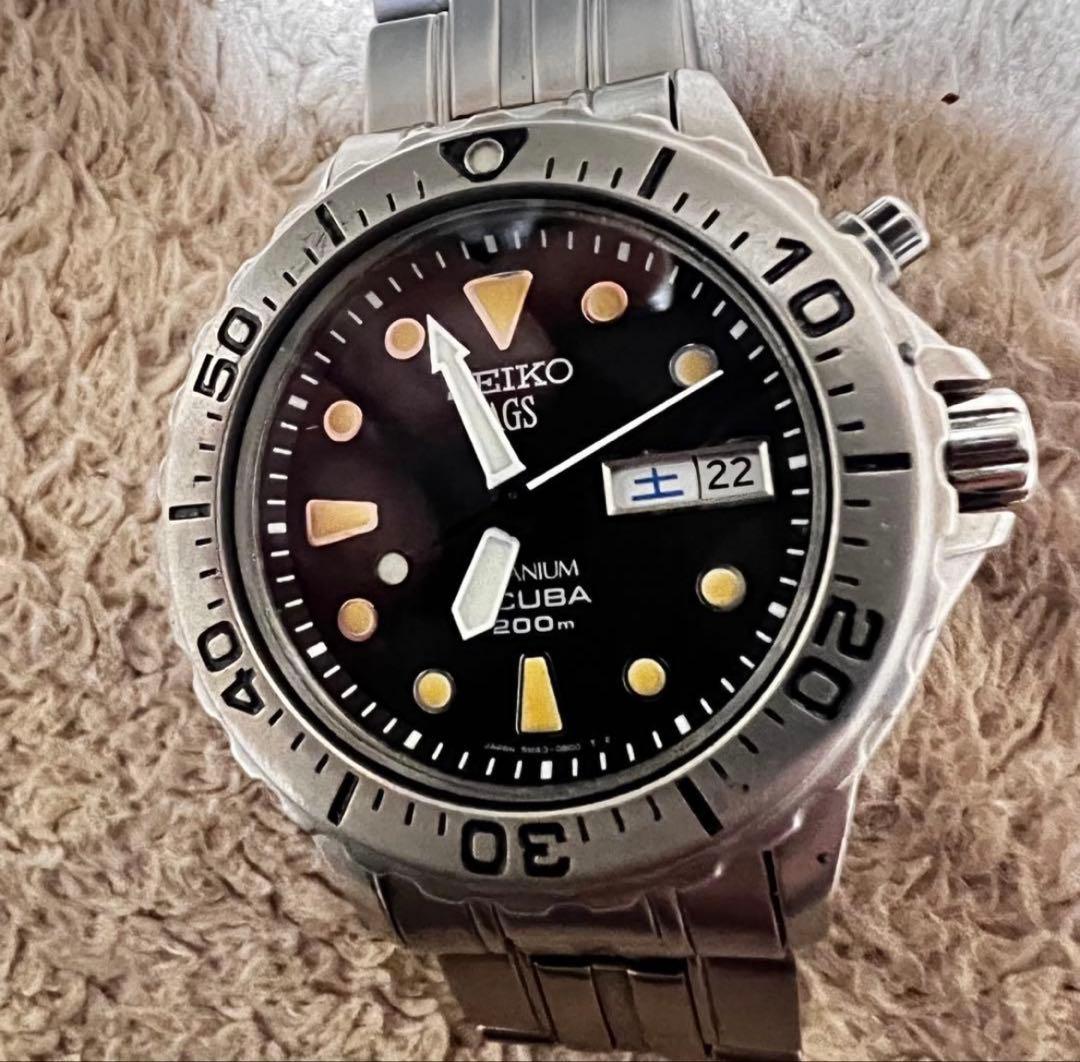 希少　ビンテージ品 スキューバダイバー　チタニウム トロピカルダイヤル