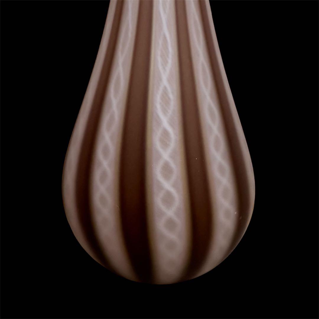 高さ:約47cm‼️藤田喬平 手吹 ヴェニス 鶴首 カンナ 大作 ガラス花瓶 花器