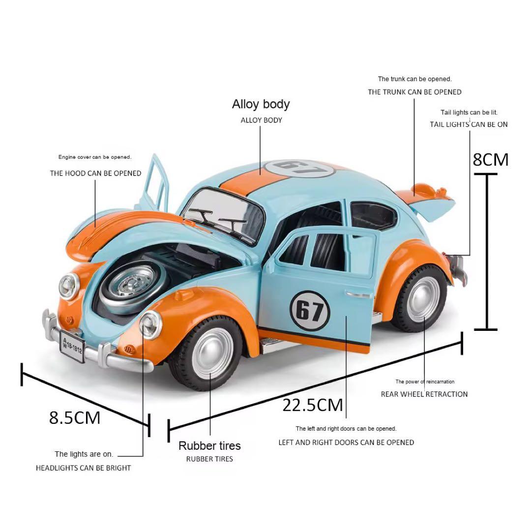 ワーゲン・ビートルダイキャストミニカー 1/18 新品未使用品　ガルフ