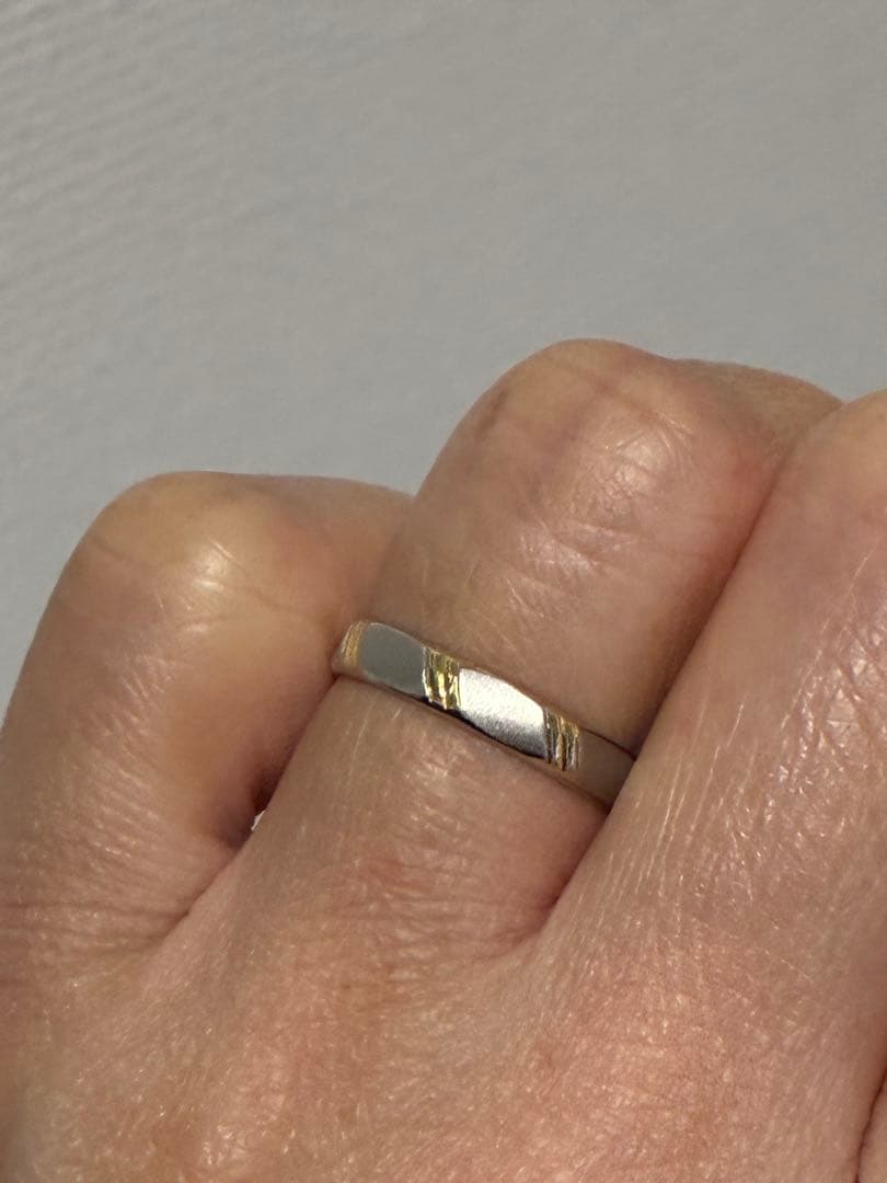 K18 pt900 コンビ　リング