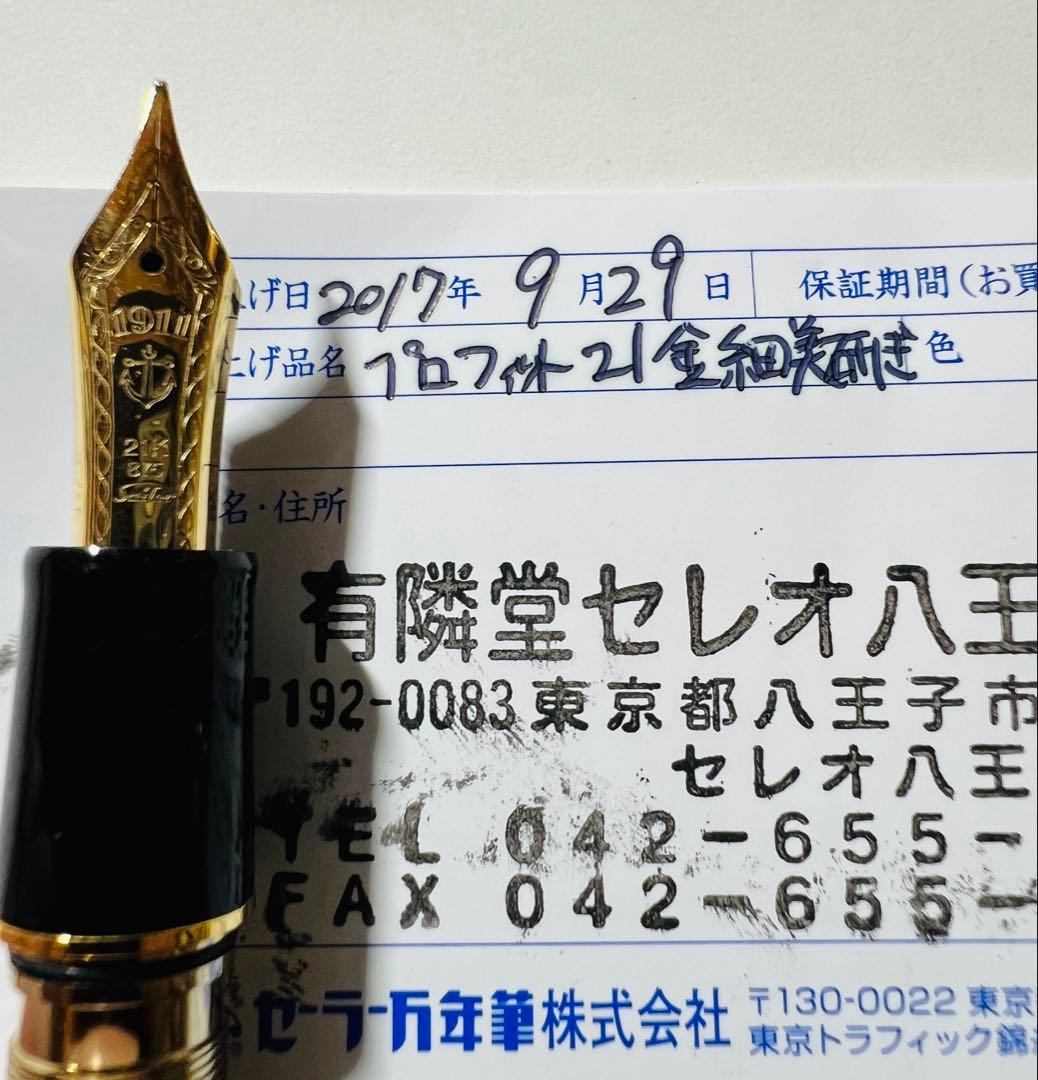 貴重】セーラー万年筆細美研ぎプロフィット21
