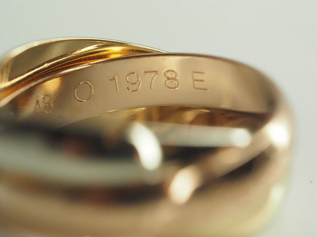 Cartie カルティエ　750 トリニティリング 48号　シリアル有　K18