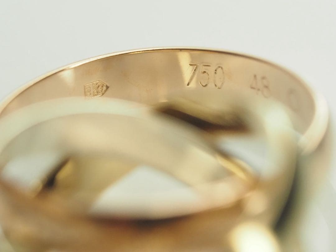 Cartie カルティエ　750 トリニティリング 48号　シリアル有　K18