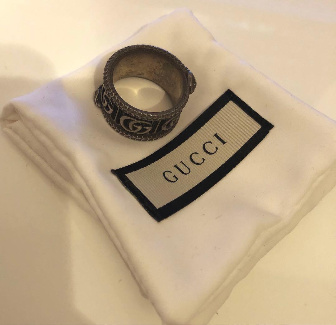 GUCCI GGマーモント スネーク シルバー AG 925 リング 21号