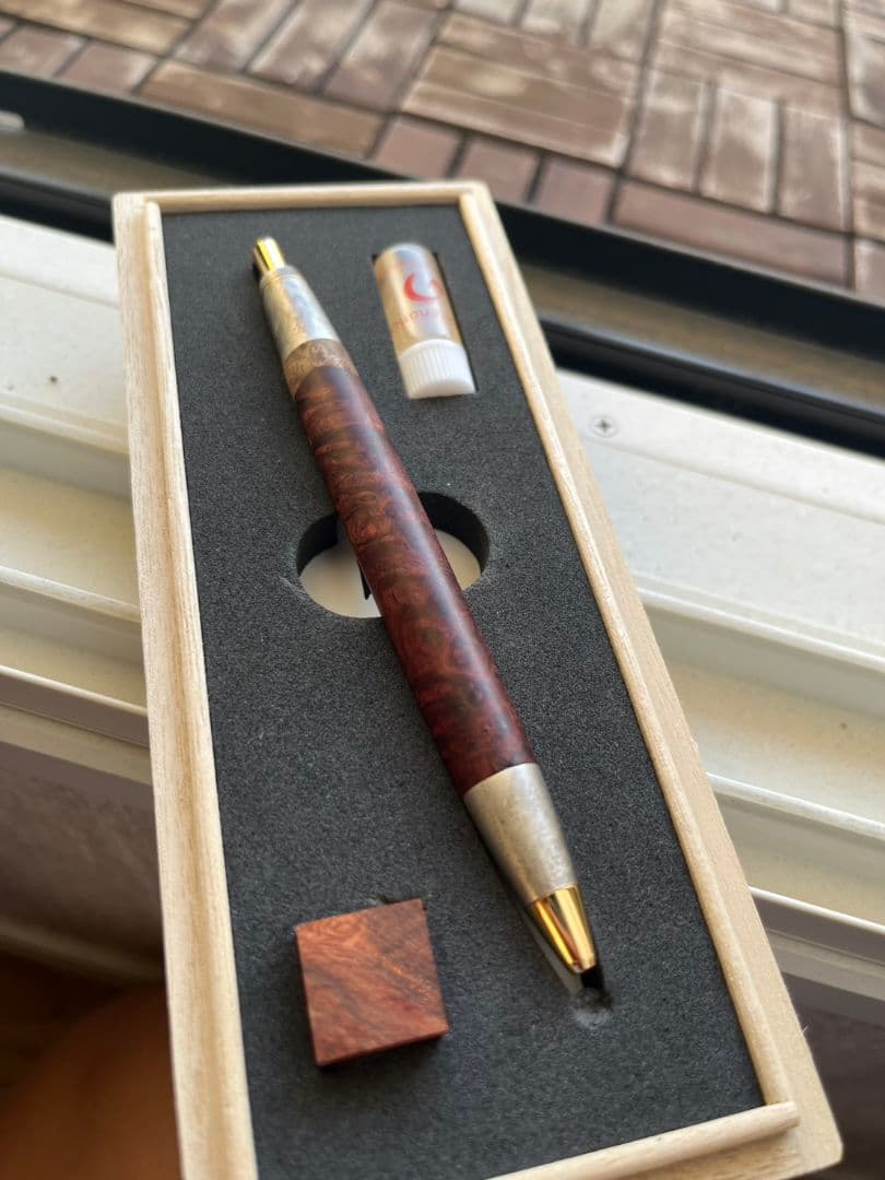 【完全新品未使用】特上花梨瘤源平 斑紋純銀色金具 野原工芸 限定モデル