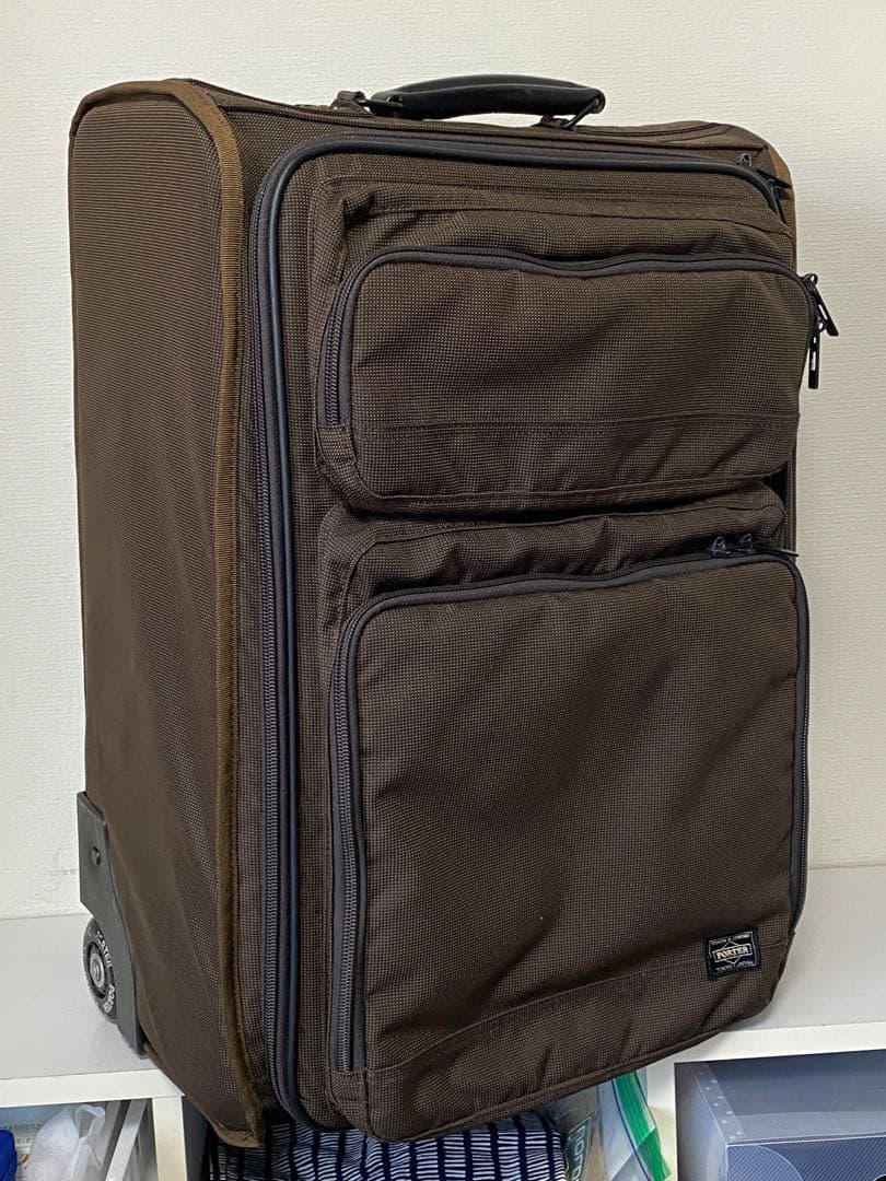 PORTER/スーツケース/吉田カバン/キャリーバッグ/トロリー/2輪/ブラウン