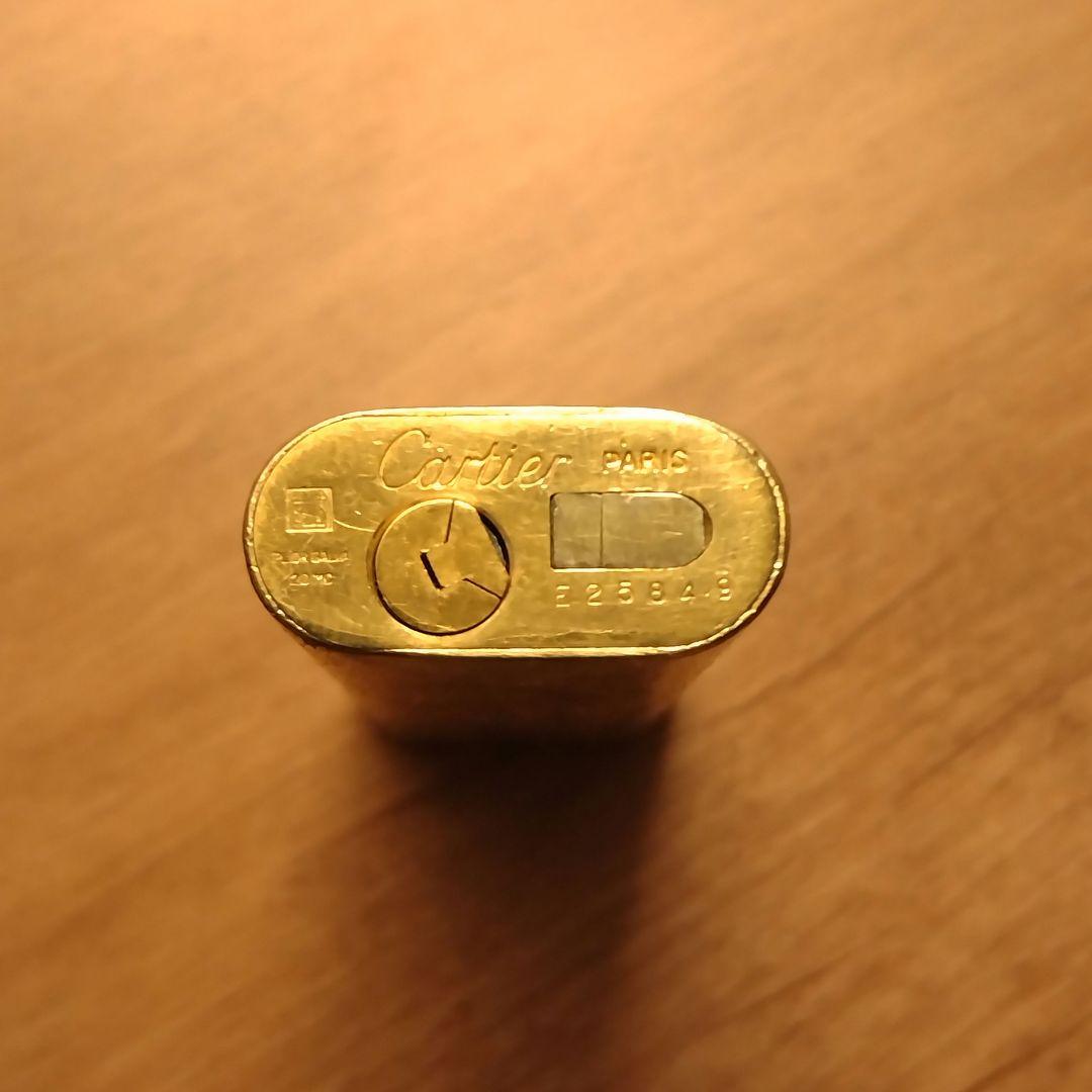 ヴィンテージ カルティエ 金箔柄 ライター 着火未確認