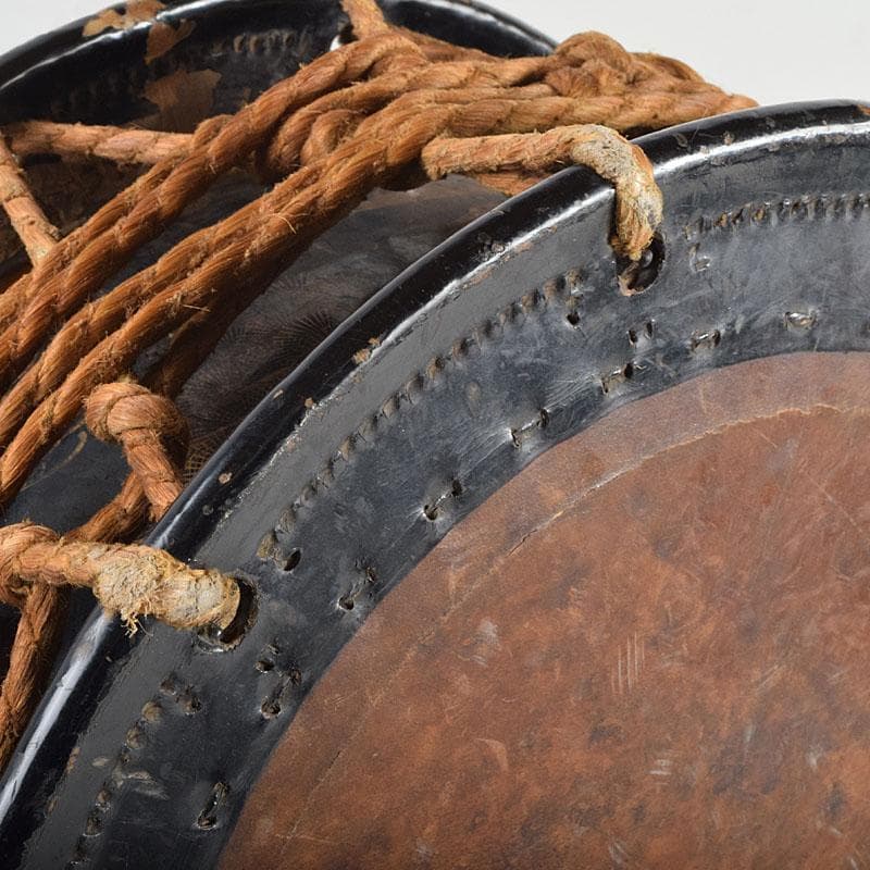 和楽器 和太鼓 日の出松鶴蒔絵 締太鼓 撥付 V R9351B