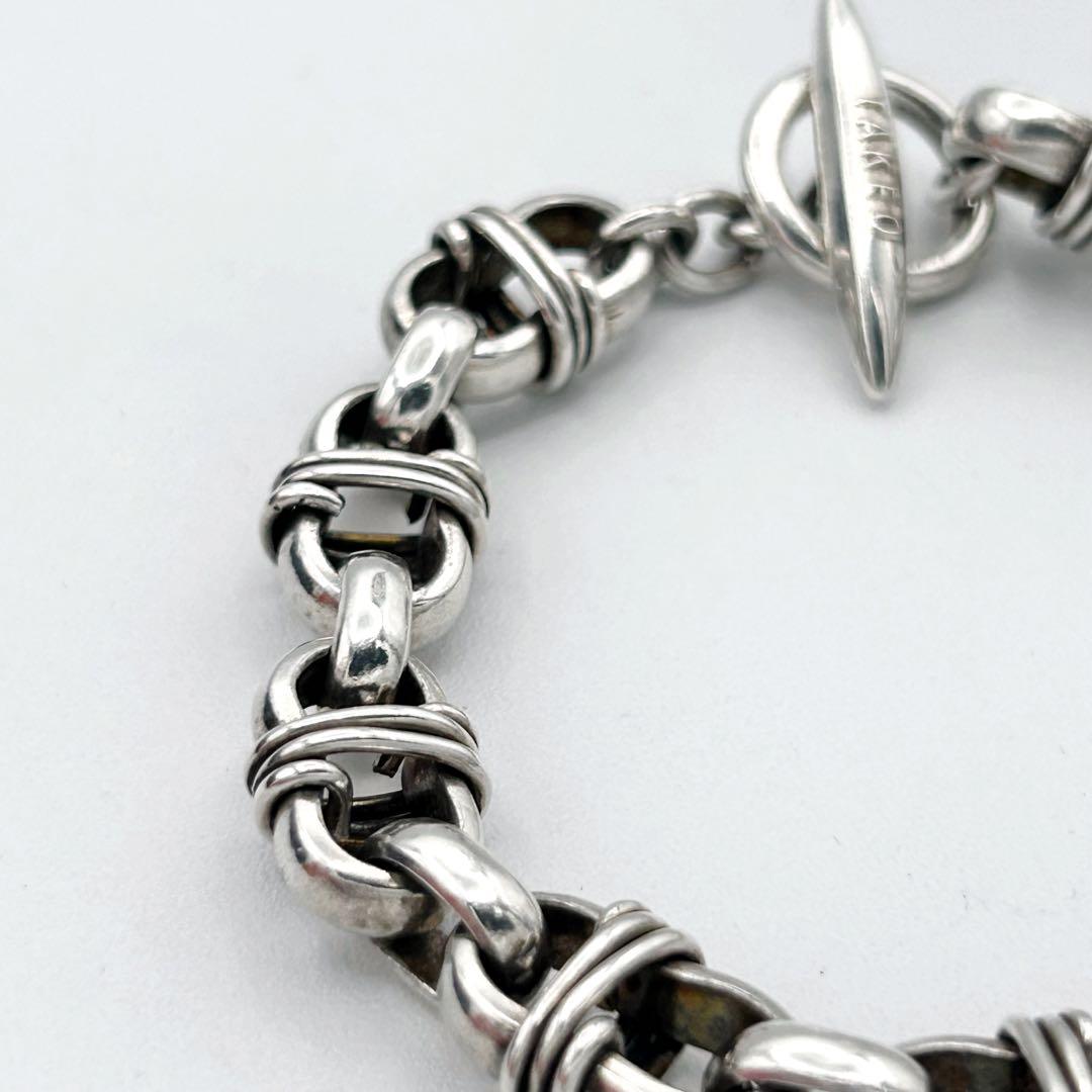 希少】タケオキクチ アンカーチェーン ブレスレット Ag925 トグル