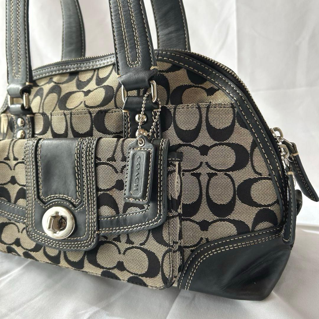 COACH F13977 ハンドバッグ ターンロック シグネチャー