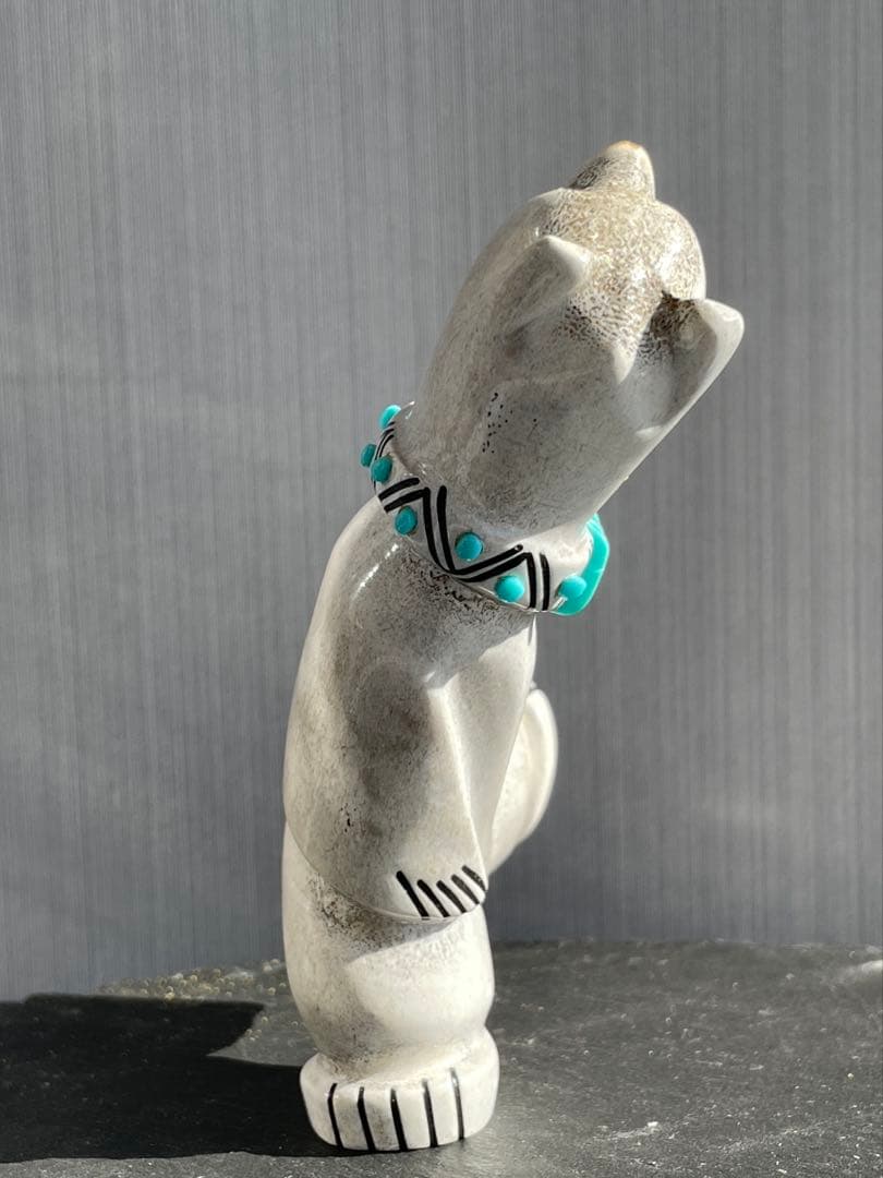 新品 ズニ族 Zuni インディアンジュエリー フェティッシュ クマ シロクマ