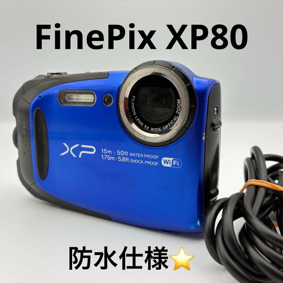 防水・Wi-Fi☆FUJIFILM FinePix XP80 動作確認済 ブルー - メルカリ