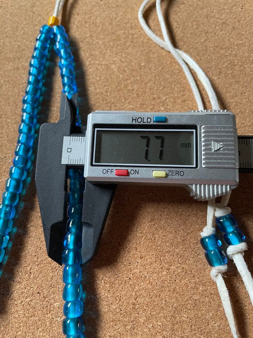 ビンテージ アクアブルーのパドレビーズネックレス ビンテージ アクア