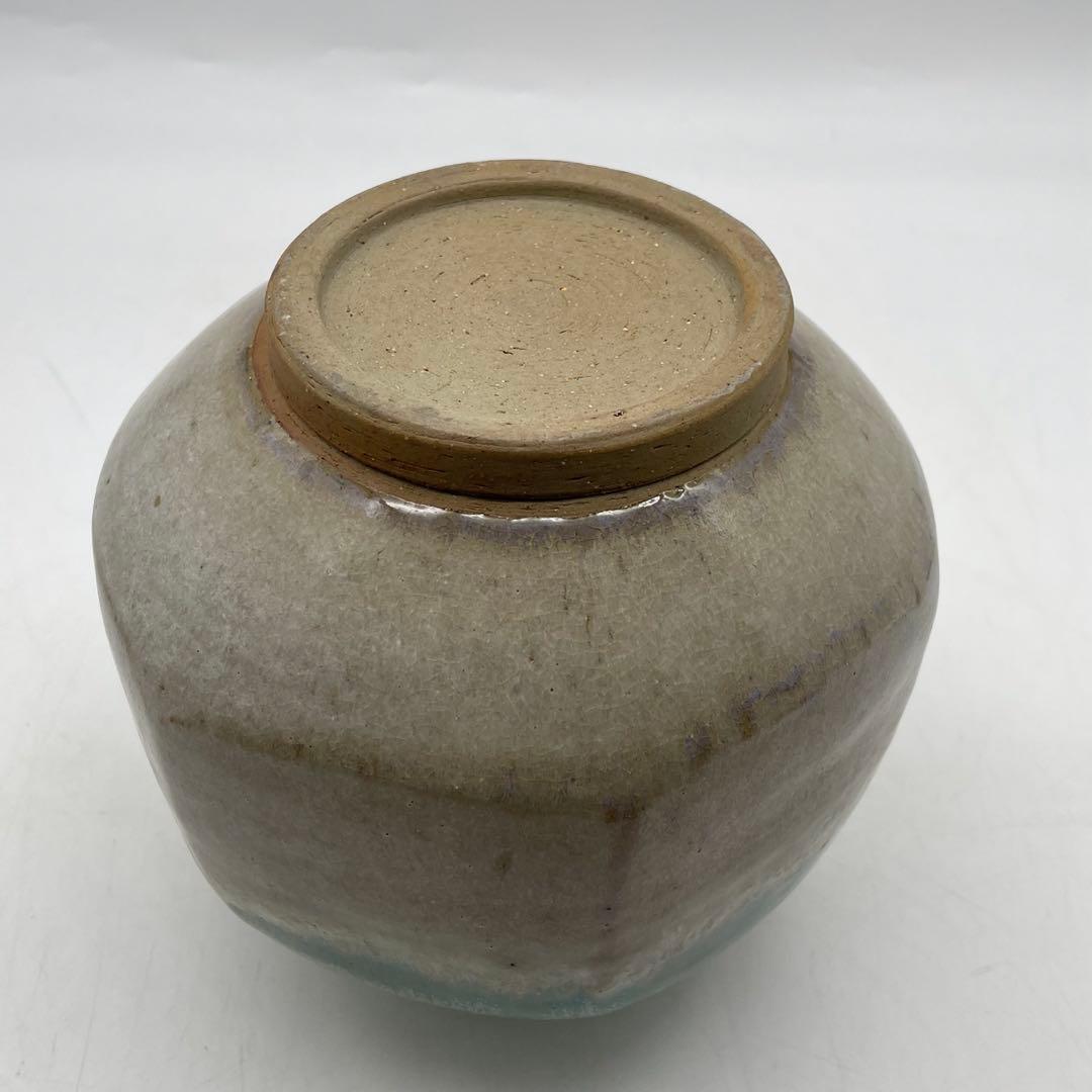 鳥取民藝 牛ノ戸焼 面取染め分け花瓶 93