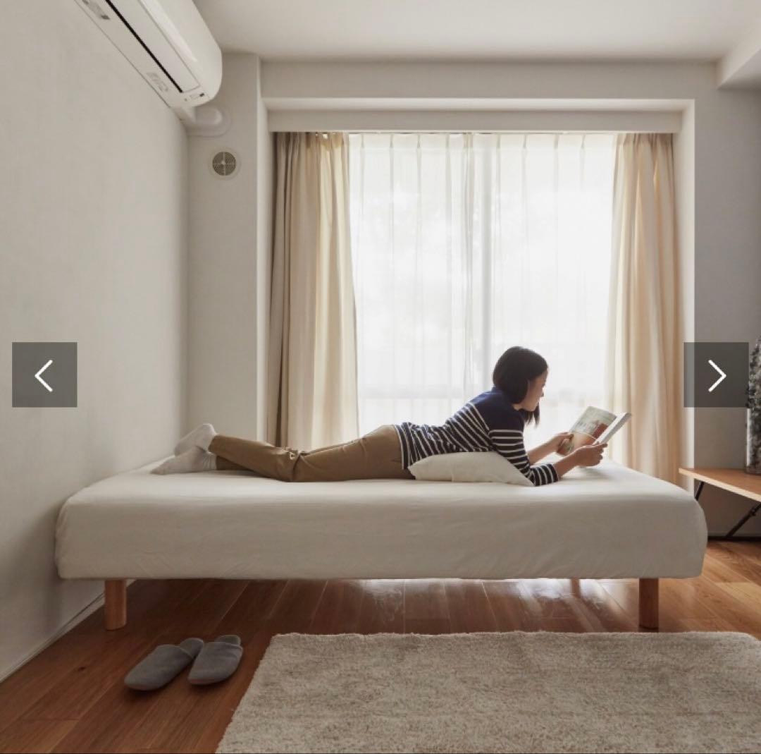 脚付きセミダブルマットレス ホワイト