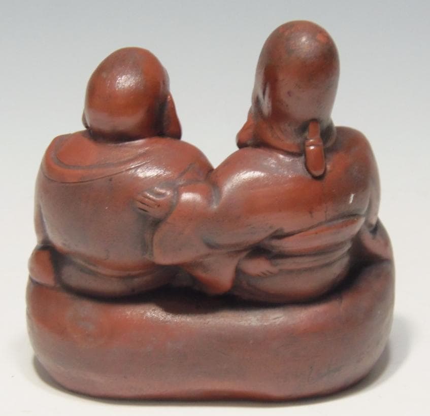 古備前 七福神 福禄寿 布袋 備前焼 開運 置物 縁起物 骨董