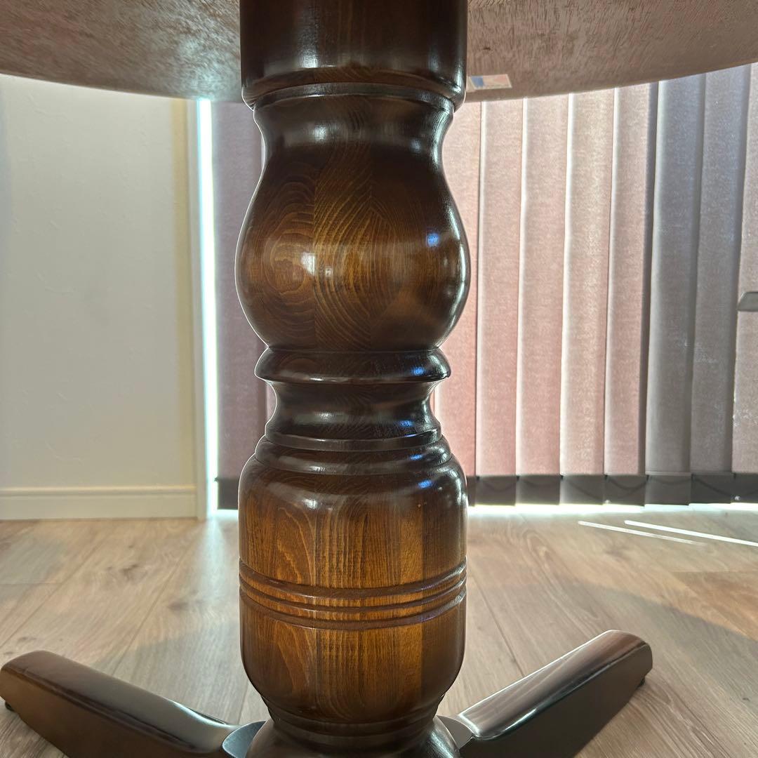 飛騨産業　キツツキ　丸テーブル　ダイニングテーブル　ヴィンテージ　レトロ