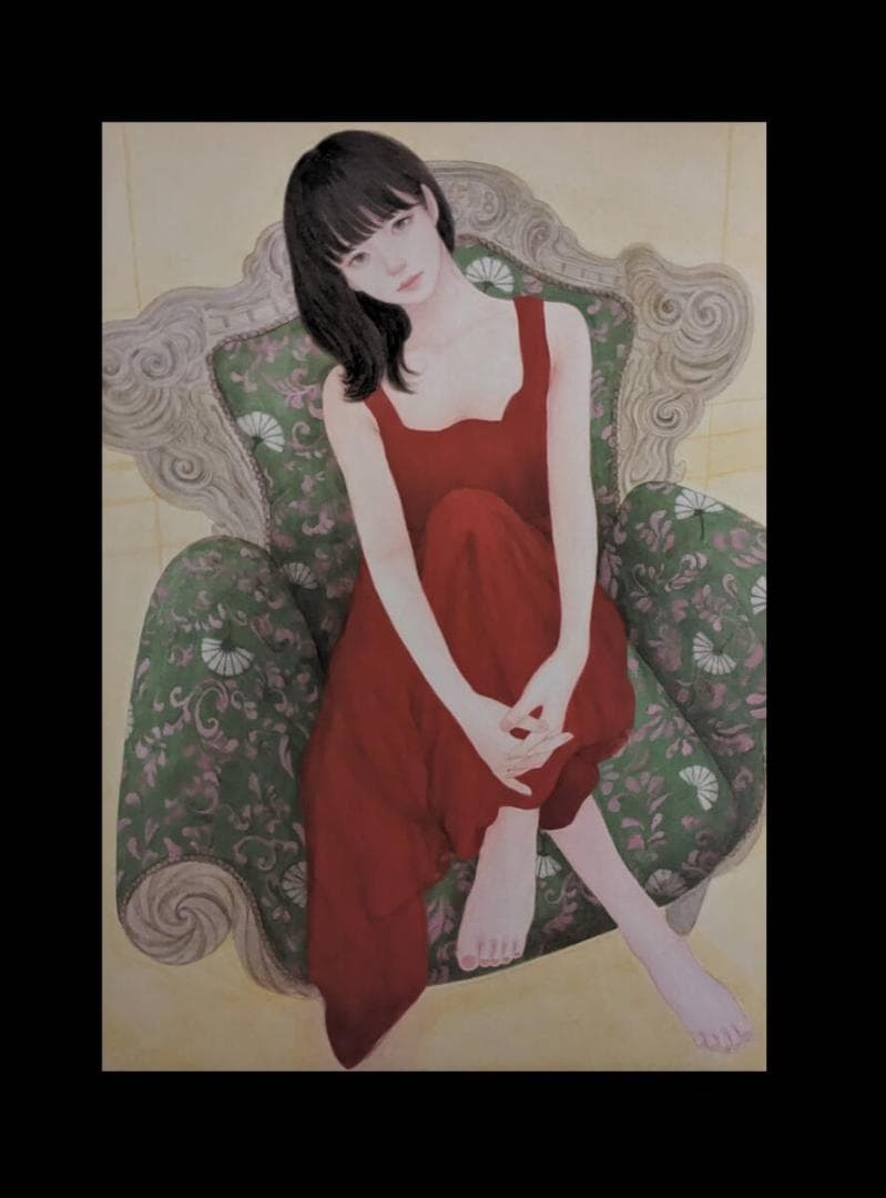 むらまつちひろ、「ミクストメディア」、希少画集・額装画、日本製・新品額縁