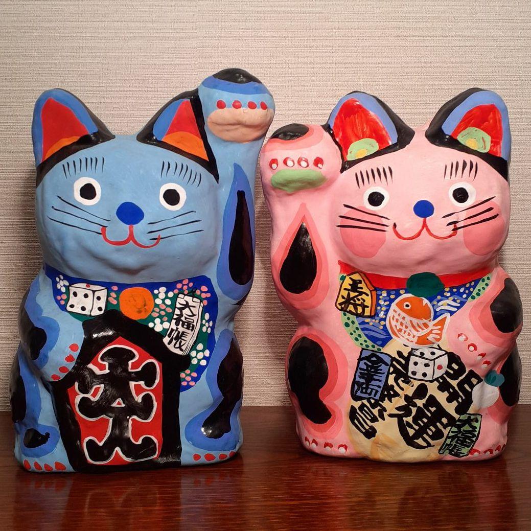 招き猫100の8【埼玉】春日部張子/玩古庵 - 郷土玩具/招き猫十八番