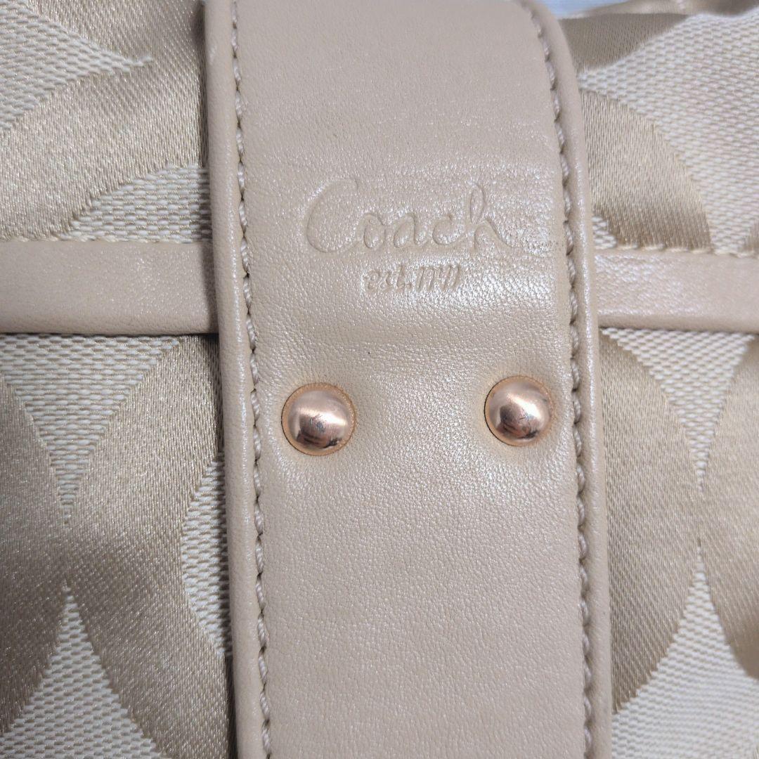 COACH 13408 ハンドバッグ　ワンショルダーバッグ　ベージュ