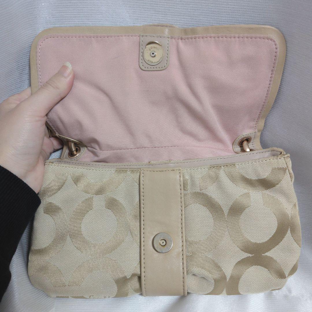 COACH 13408 ハンドバッグ　ワンショルダーバッグ　ベージュ