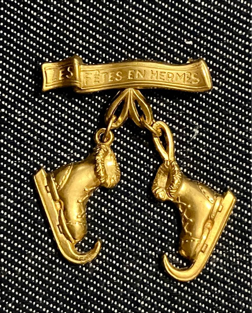 エルメス HERMES アイススケートブローチ