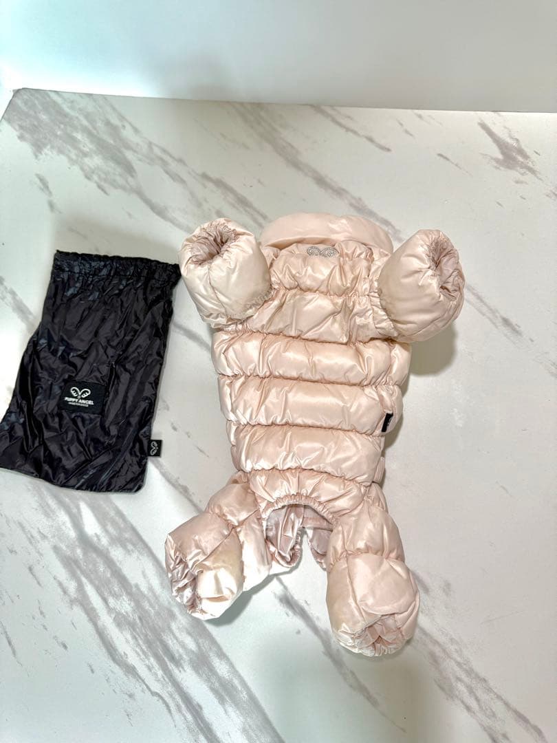 犬用ダウンジャケットS ピンク 収納袋付き puppy angel