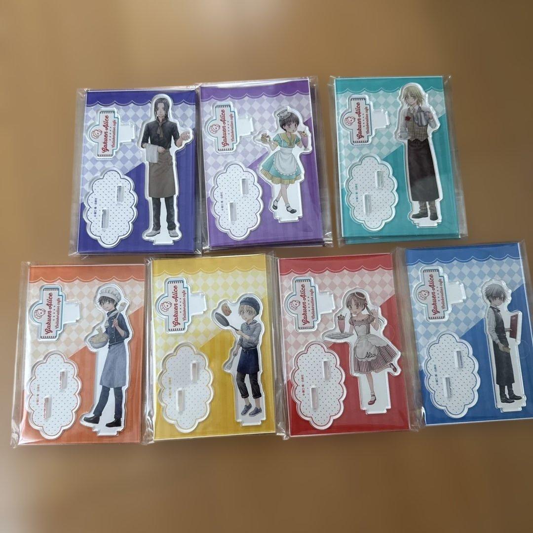 希少】学園アリスカフェ グッズ アクスタ 缶バッジ コースター バラ