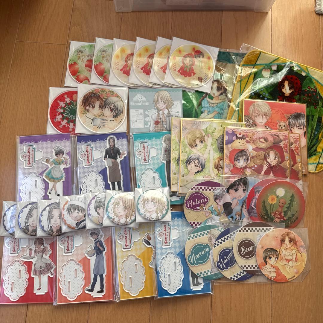 希少】学園アリスカフェ グッズ アクスタ 缶バッジ コースター バラ