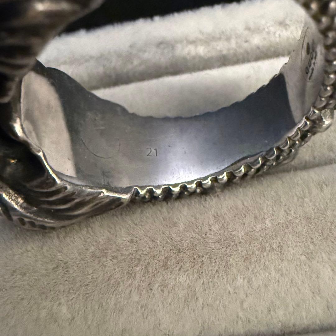 d*e様 【送料無料】GUCCI シルバー925 タイガーヘッド リング 21号