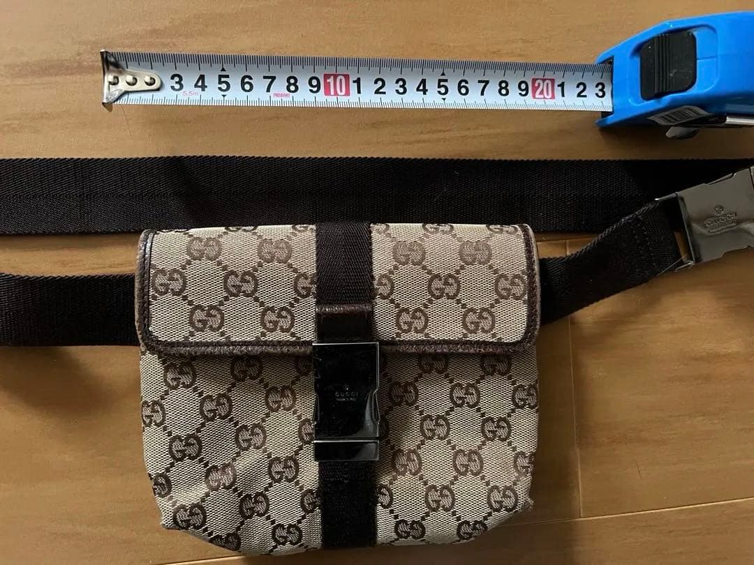 GUCCI GGキャンバス ショルダーバッグ ウエストバッグ