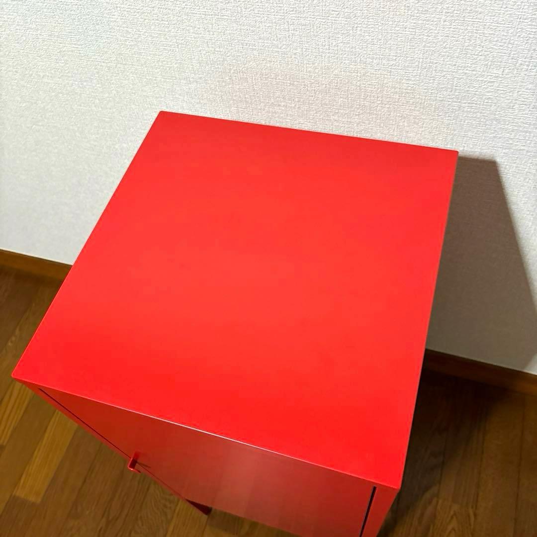 良品】IKEA LIXHULT スチール キャビネット レッド 廃盤 - メルカリ