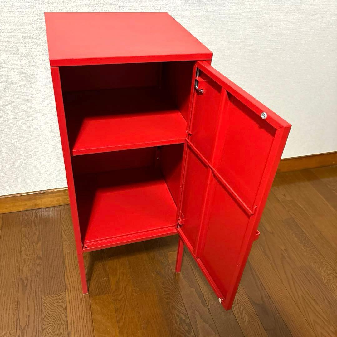 良品】IKEA LIXHULT スチール キャビネット レッド 廃盤 - メルカリ