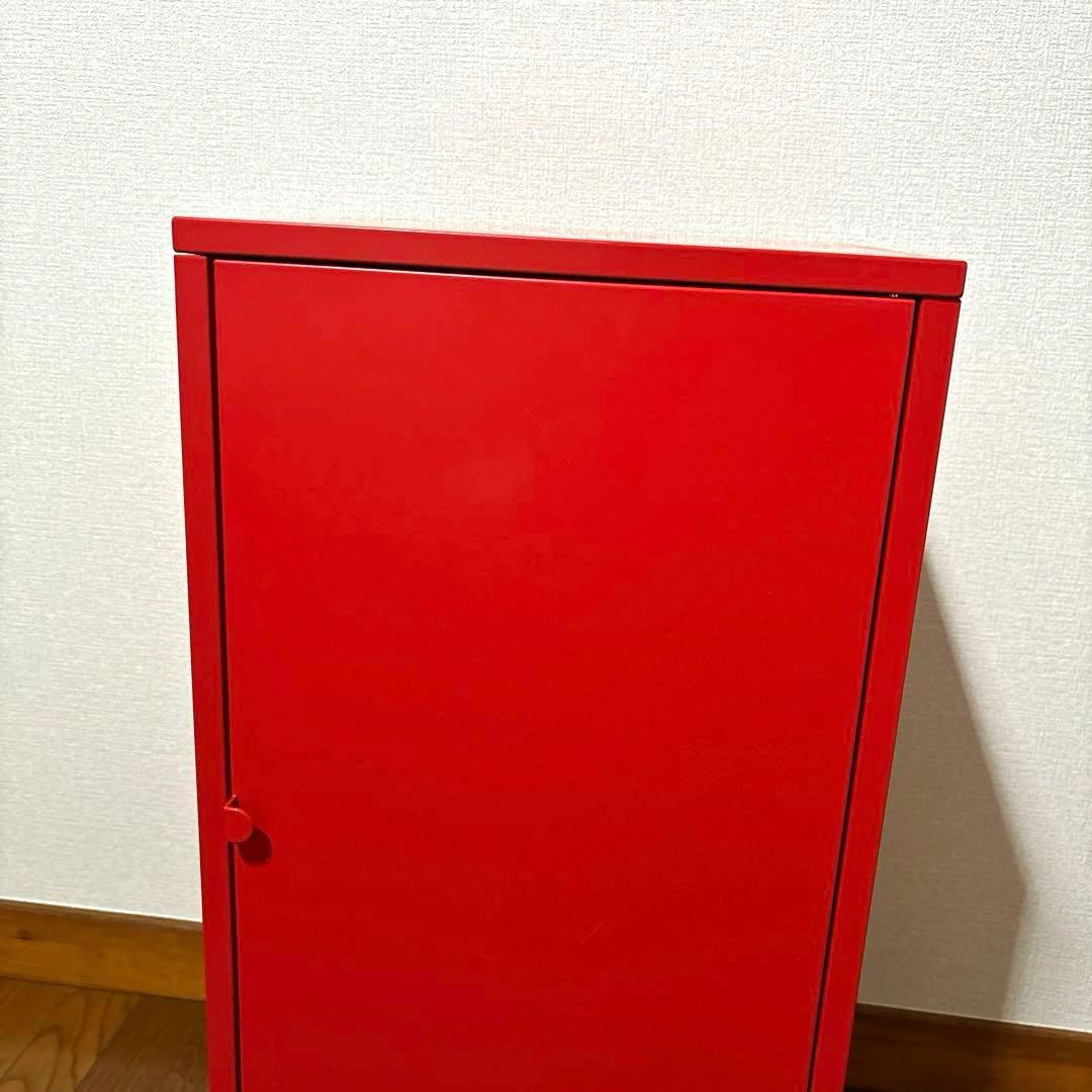 良品】IKEA LIXHULT スチール キャビネット レッド 廃盤 - メルカリ