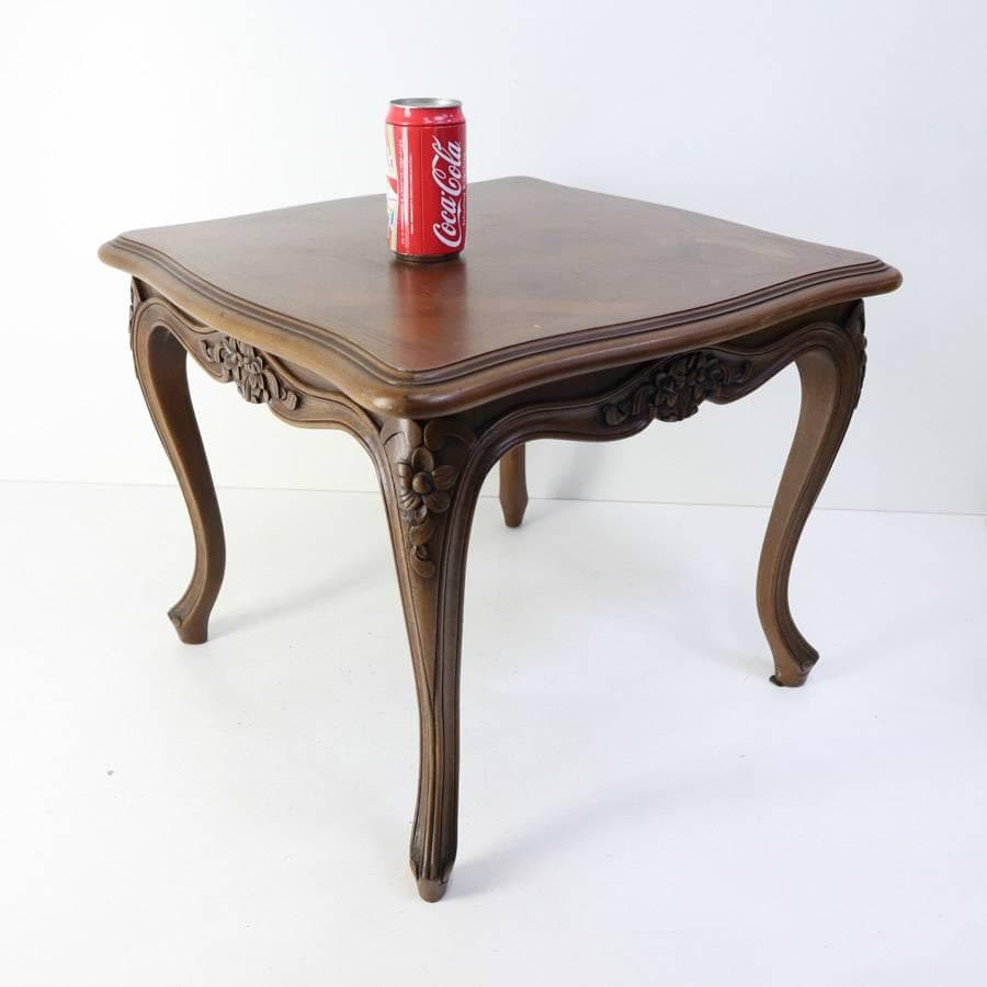 イタリア サイドテーブル 猫脚 象嵌 彫刻 アンティーク調 花台