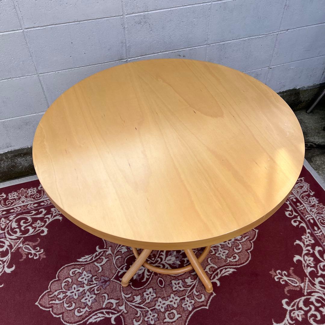 ナチュラルデザイン◾️ ブナ材/ビーチ材 木製ラウンドテーブル 丸テーブル