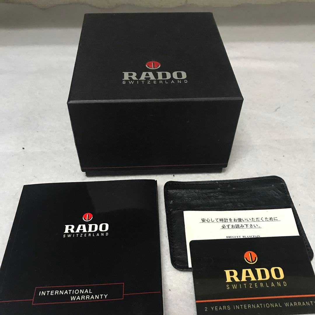【箱・保証書・冊子・コマ付き美品】RADO クォーツ腕時計 ホワイト スイス製