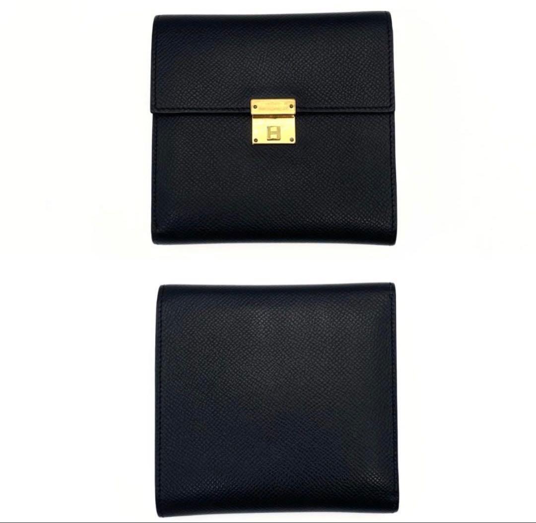 売り切り価格！美品 HERMES エルメスクリック12 三つ折り財布　黒