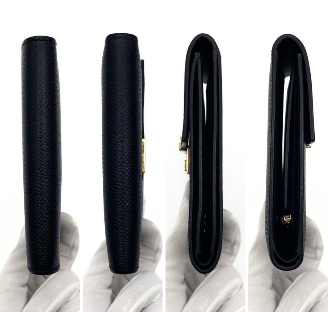 売り切り価格！美品 HERMES エルメスクリック12 三つ折り財布　黒